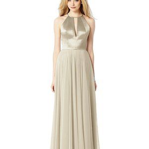 After Six 6705...Full Length, Chiffon / Satin Dress....Palomino...Assorted Sizes